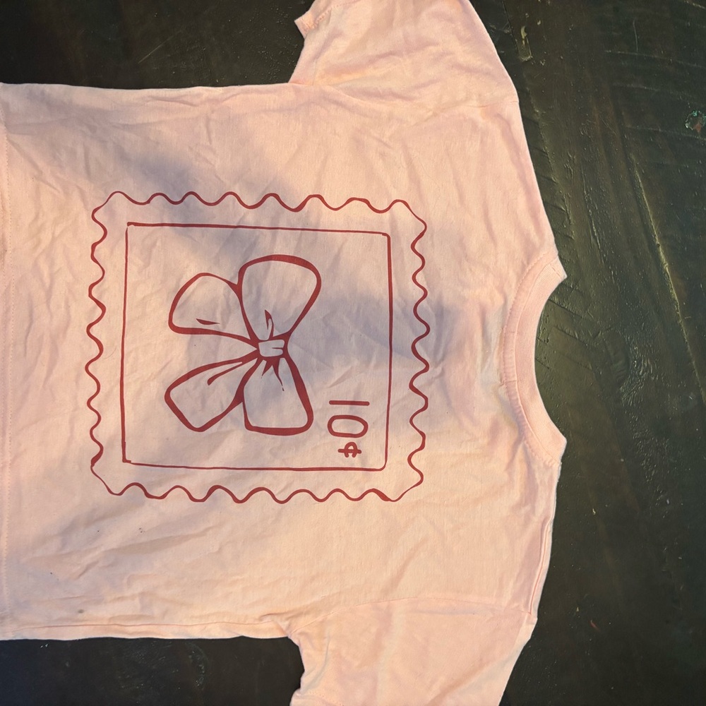 Kids Pink Bow Graphic T-Shirt